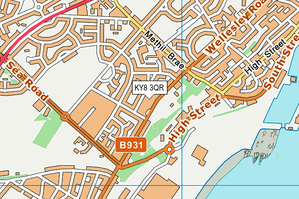 KY8 3QR map - OS VectorMap District (Ordnance Survey)