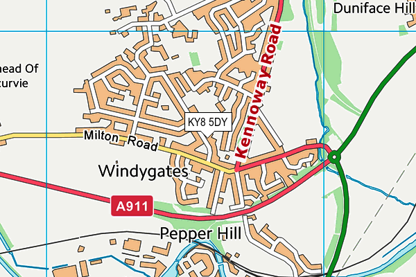 KY8 5DY map - OS VectorMap District (Ordnance Survey) KY8 5DY map - OS VectorMap District (Ordnance Survey)