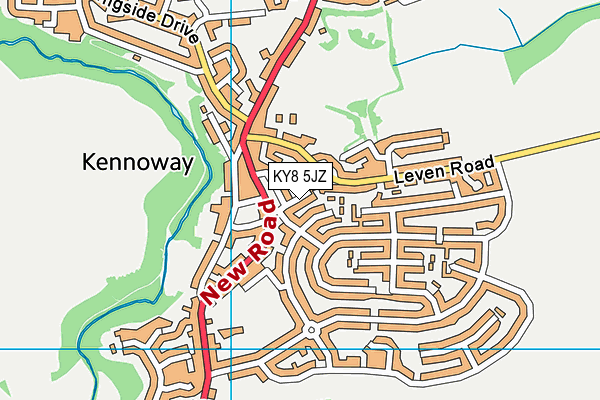 KY8 5JZ map - OS VectorMap District (Ordnance Survey) KY8 5JZ map - OS VectorMap District (Ordnance Survey)