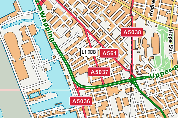 L1 0DB map - OS VectorMap District (Ordnance Survey) L1 0DB map - OS VectorMap District (Ordnance Survey)
