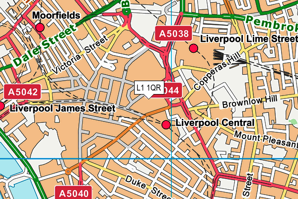 L1 1QR map - OS VectorMap District (Ordnance Survey)