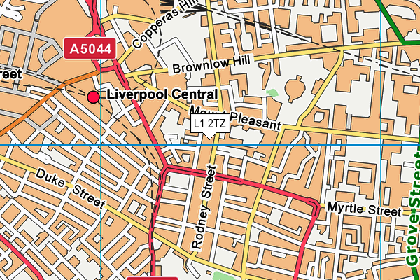 L1 2TZ map - OS VectorMap District (Ordnance Survey) L1 2TZ map - OS VectorMap District (Ordnance Survey)