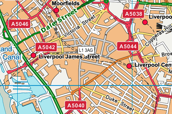 L1 3AG map - OS VectorMap District (Ordnance Survey) L1 3AG map - OS VectorMap District (Ordnance Survey)