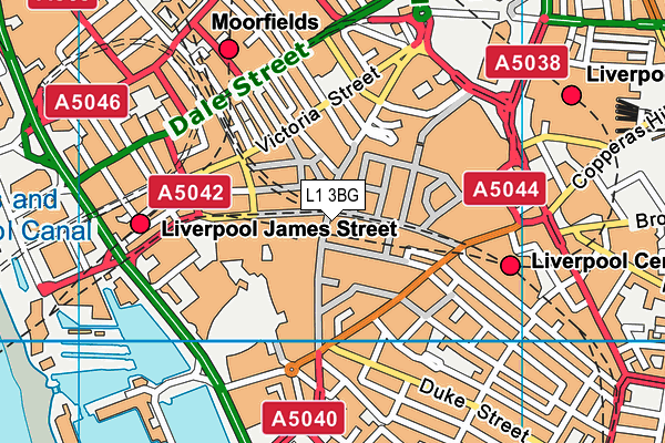 L1 3BG map - OS VectorMap District (Ordnance Survey) L1 3BG map - OS VectorMap District (Ordnance Survey)