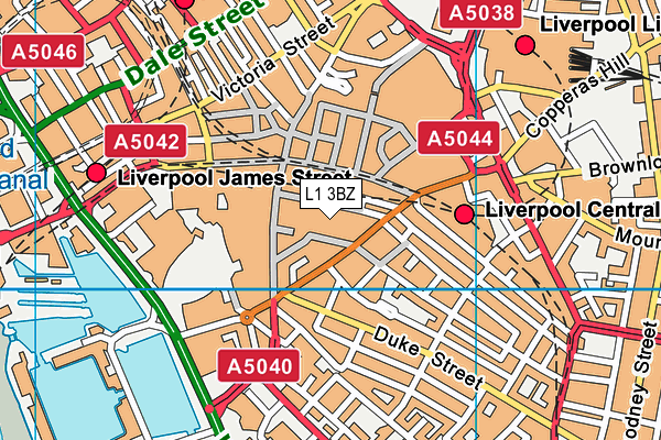 L1 3BZ map - OS VectorMap District (Ordnance Survey) L1 3BZ map - OS VectorMap District (Ordnance Survey)