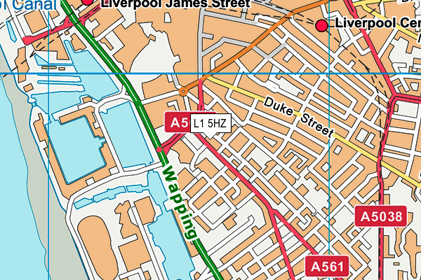 L1 5HZ map - OS VectorMap District (Ordnance Survey)