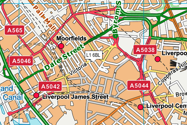 L1 6BL map - OS VectorMap District (Ordnance Survey) L1 6BL map - OS VectorMap District (Ordnance Survey)