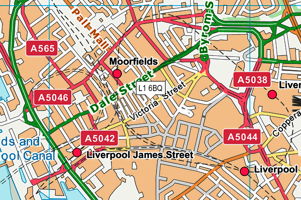 L1 6BQ map - OS VectorMap District (Ordnance Survey)