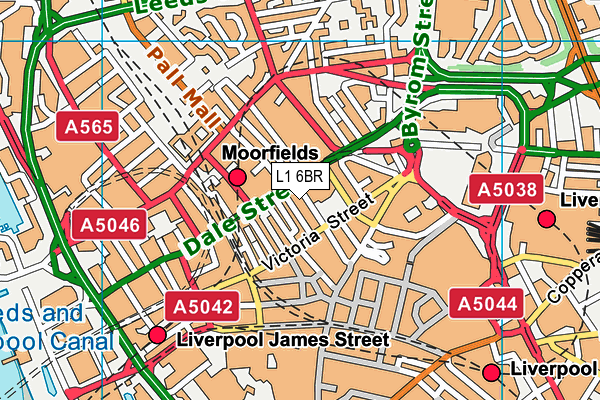 L1 6BR map - OS VectorMap District (Ordnance Survey)