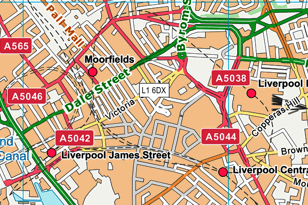 L1 6DX map - OS VectorMap District (Ordnance Survey) L1 6DX map - OS VectorMap District (Ordnance Survey)