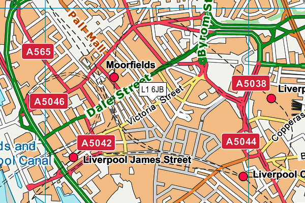 L1 6JB map - OS VectorMap District (Ordnance Survey) L1 6JB map - OS VectorMap District (Ordnance Survey)