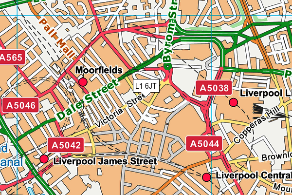 L1 6JT map - OS VectorMap District (Ordnance Survey) L1 6JT map - OS VectorMap District (Ordnance Survey)
