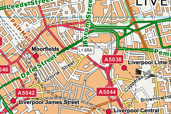 L1 6RA map - OS VectorMap District (Ordnance Survey) L1 6RA map - OS VectorMap District (Ordnance Survey)