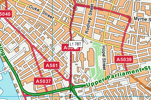 L1 7BT map - OS VectorMap District (Ordnance Survey)