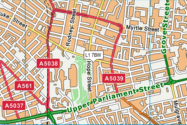 L1 7BW map - OS VectorMap District (Ordnance Survey)