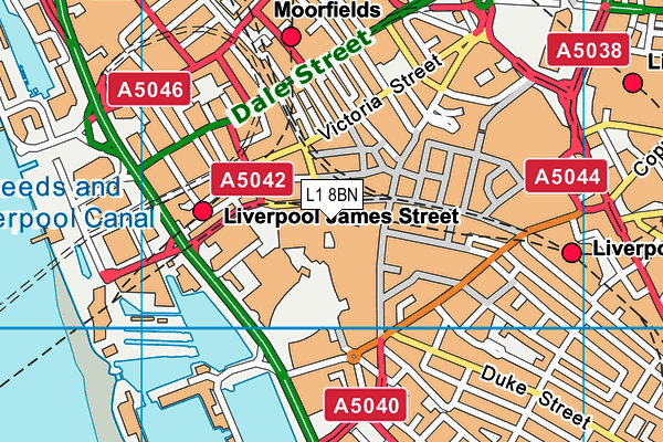 L1 8BN map - OS VectorMap District (Ordnance Survey) L1 8BN map - OS VectorMap District (Ordnance Survey)