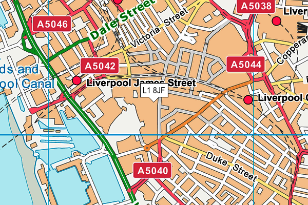 L1 8JF map - OS VectorMap District (Ordnance Survey) L1 8JF map - OS VectorMap District (Ordnance Survey)