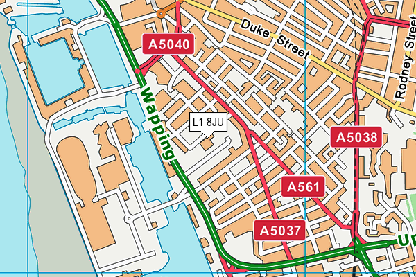 L1 8JU map - OS VectorMap District (Ordnance Survey) L1 8JU map - OS VectorMap District (Ordnance Survey)