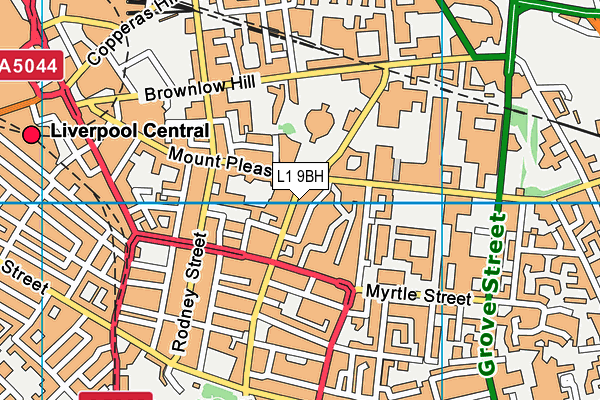 L1 9BH map - OS VectorMap District (Ordnance Survey)