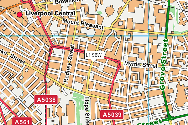 L1 9BW map - OS VectorMap District (Ordnance Survey) L1 9BW map - OS VectorMap District (Ordnance Survey)