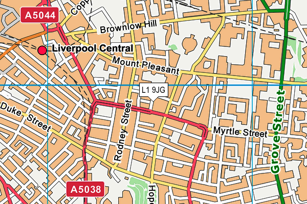 L1 9JG map - OS VectorMap District (Ordnance Survey)