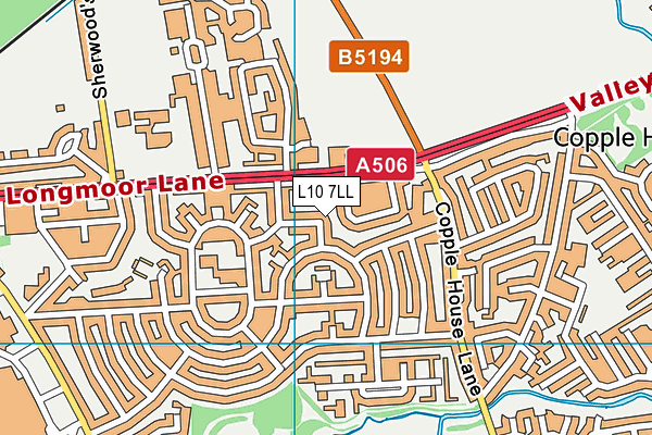 L10 7LL map - OS VectorMap District (Ordnance Survey) L10 7LL map - OS VectorMap District (Ordnance Survey)