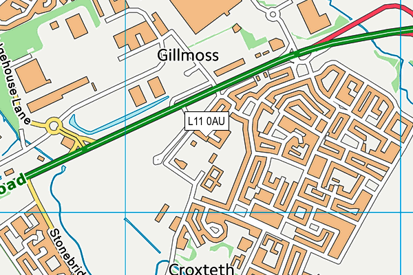 L11 0AU map - OS VectorMap District (Ordnance Survey) L11 0AU map - OS VectorMap District (Ordnance Survey)
