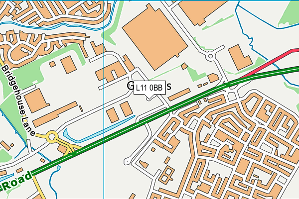 L11 0BB map - OS VectorMap District (Ordnance Survey) L11 0BB map - OS VectorMap District (Ordnance Survey)