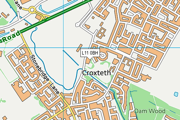 L11 0BH map - OS VectorMap District (Ordnance Survey) L11 0BH map - OS VectorMap District (Ordnance Survey)