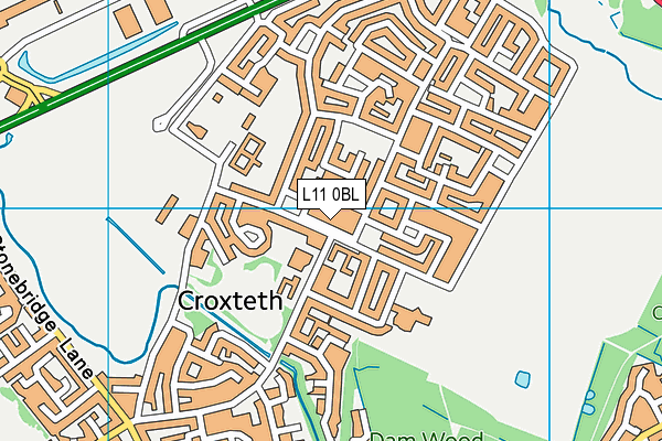 L11 0BL map - OS VectorMap District (Ordnance Survey) L11 0BL map - OS VectorMap District (Ordnance Survey)