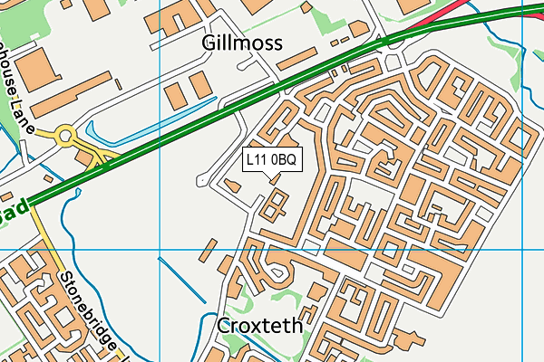 L11 0BQ map - OS VectorMap District (Ordnance Survey) L11 0BQ map - OS VectorMap District (Ordnance Survey)