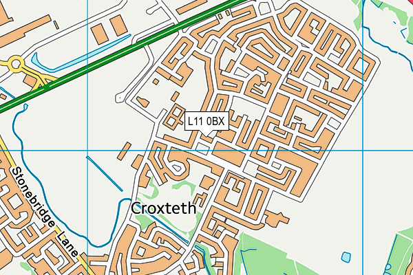L11 0BX map - OS VectorMap District (Ordnance Survey) L11 0BX map - OS VectorMap District (Ordnance Survey)