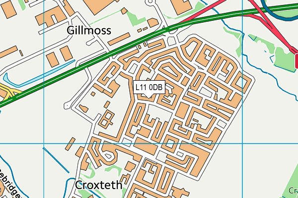 L11 0DB map - OS VectorMap District (Ordnance Survey) L11 0DB map - OS VectorMap District (Ordnance Survey)