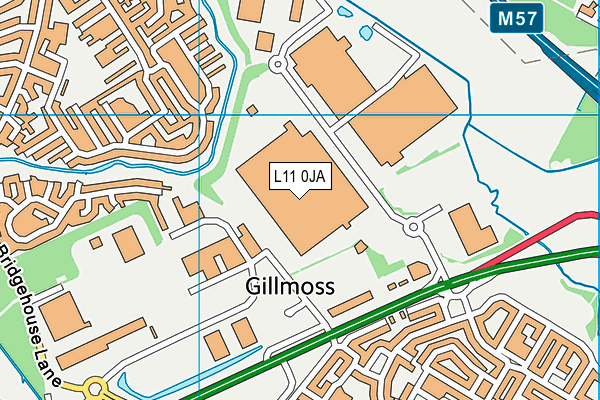 L11 0JA map - OS VectorMap District (Ordnance Survey) L11 0JA map - OS VectorMap District (Ordnance Survey)