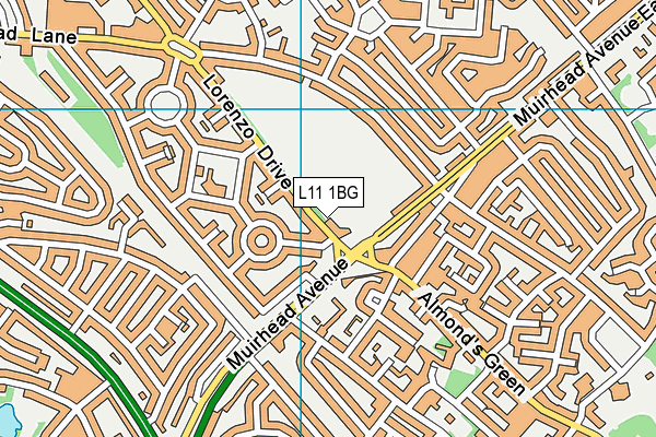 L11 1BG map - OS VectorMap District (Ordnance Survey) L11 1BG map - OS VectorMap District (Ordnance Survey)