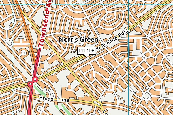 L11 1DH map - OS VectorMap District (Ordnance Survey) L11 1DH map - OS VectorMap District (Ordnance Survey)