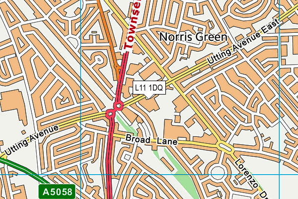 L11 1DQ map - OS VectorMap District (Ordnance Survey) L11 1DQ map - OS VectorMap District (Ordnance Survey)