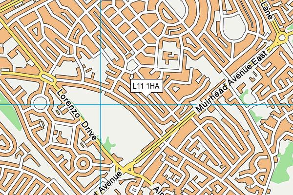 L11 1HA map - OS VectorMap District (Ordnance Survey) L11 1HA map - OS VectorMap District (Ordnance Survey)