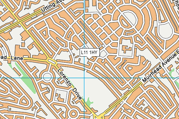 L11 1HY map - OS VectorMap District (Ordnance Survey) L11 1HY map - OS VectorMap District (Ordnance Survey)