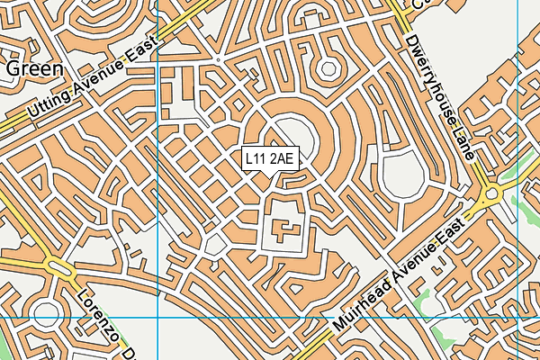 L11 2AE map - OS VectorMap District (Ordnance Survey) L11 2AE map - OS VectorMap District (Ordnance Survey)