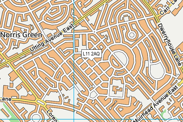 L11 2AQ map - OS VectorMap District (Ordnance Survey) L11 2AQ map - OS VectorMap District (Ordnance Survey)