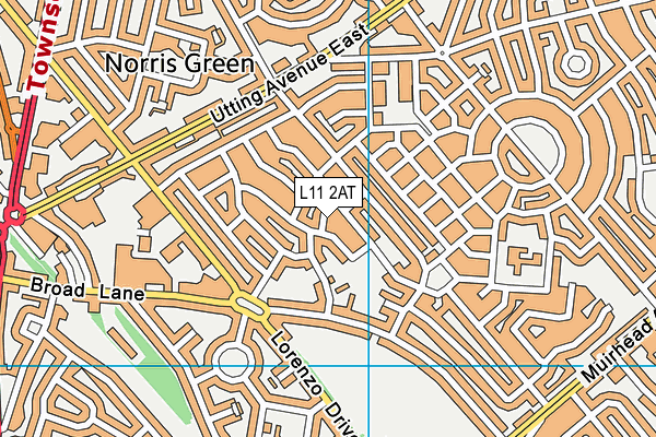 L11 2AT map - OS VectorMap District (Ordnance Survey) L11 2AT map - OS VectorMap District (Ordnance Survey)