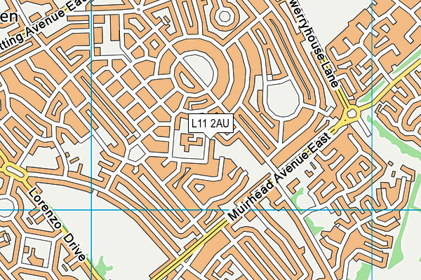 L11 2AU map - OS VectorMap District (Ordnance Survey) L11 2AU map - OS VectorMap District (Ordnance Survey)