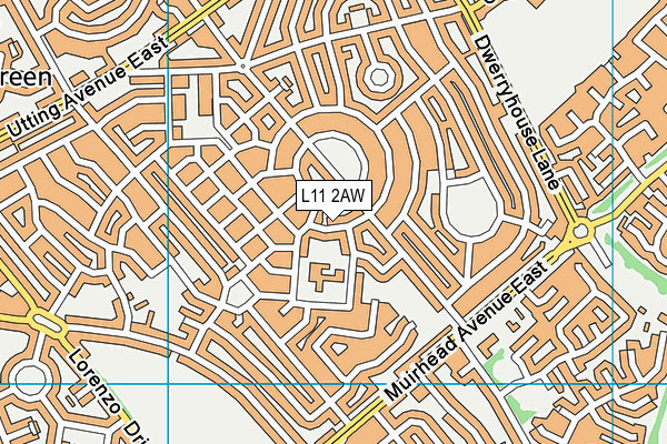 L11 2AW map - OS VectorMap District (Ordnance Survey) L11 2AW map - OS VectorMap District (Ordnance Survey)