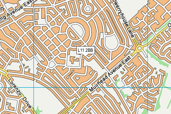 L11 2BB map - OS VectorMap District (Ordnance Survey) L11 2BB map - OS VectorMap District (Ordnance Survey)