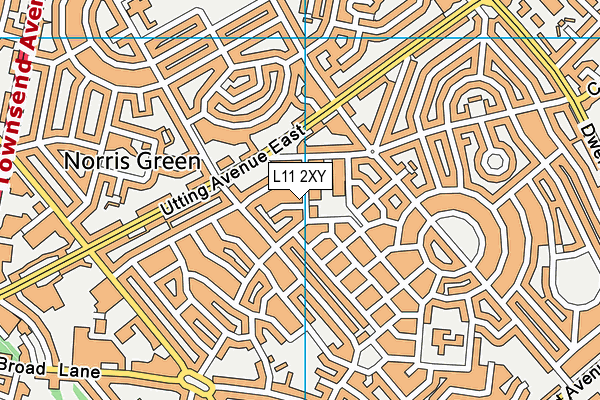 L11 2XY map - OS VectorMap District (Ordnance Survey) L11 2XY map - OS VectorMap District (Ordnance Survey)