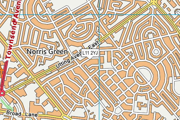 L11 2YJ map - OS VectorMap District (Ordnance Survey) L11 2YJ map - OS VectorMap District (Ordnance Survey)