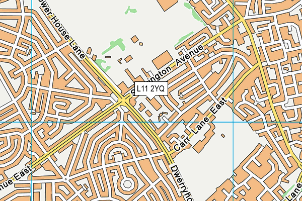 L11 2YQ map - OS VectorMap District (Ordnance Survey) L11 2YQ map - OS VectorMap District (Ordnance Survey)