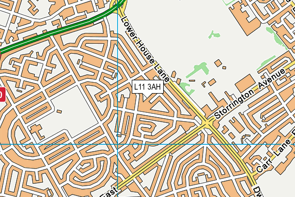 L11 3AH map - OS VectorMap District (Ordnance Survey) L11 3AH map - OS VectorMap District (Ordnance Survey)