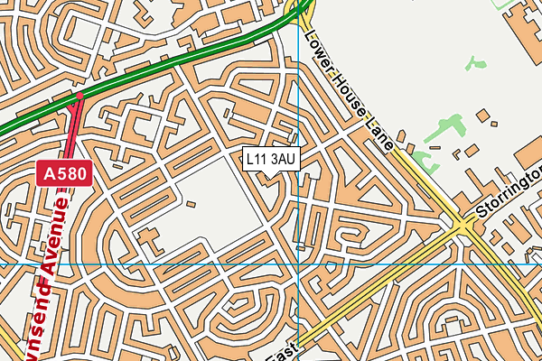 L11 3AU map - OS VectorMap District (Ordnance Survey) L11 3AU map - OS VectorMap District (Ordnance Survey)